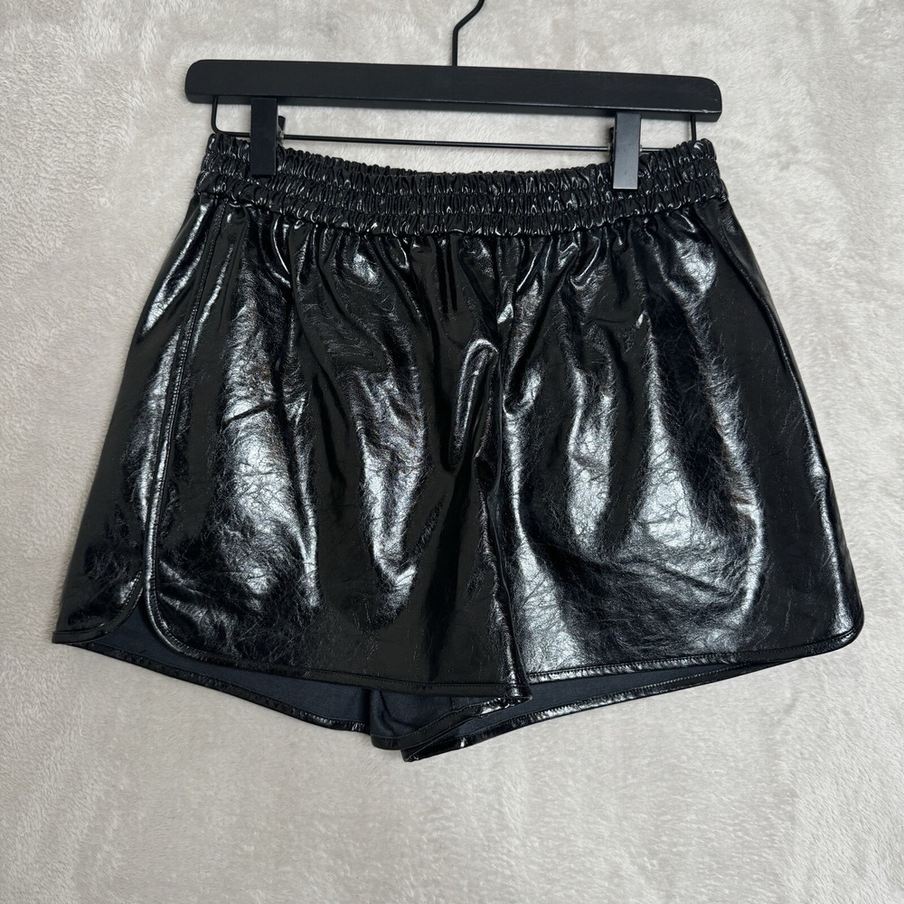 Aknvas Women's‎ Dilliane Faux Vegan Leather Shorts Size S Preowned
